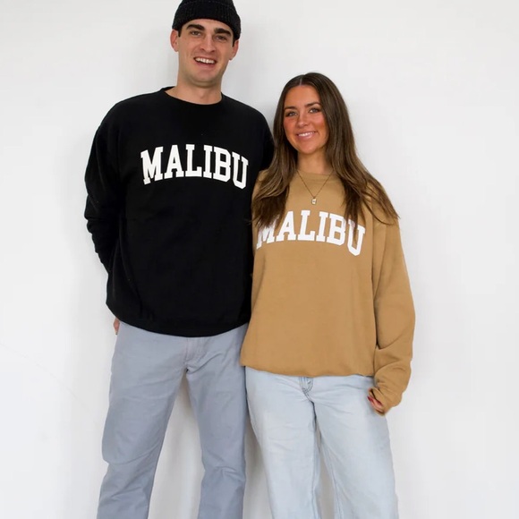 Tan 'Malibu' Crewneck Sweatshirt - Picture 2 of 2